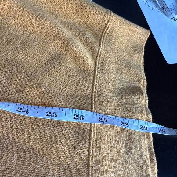 Orvis Men's XL Pullover Sweater 1/4 Front Zip Mustard 100% Cotton VERY NICE! - Picture 7 of 11